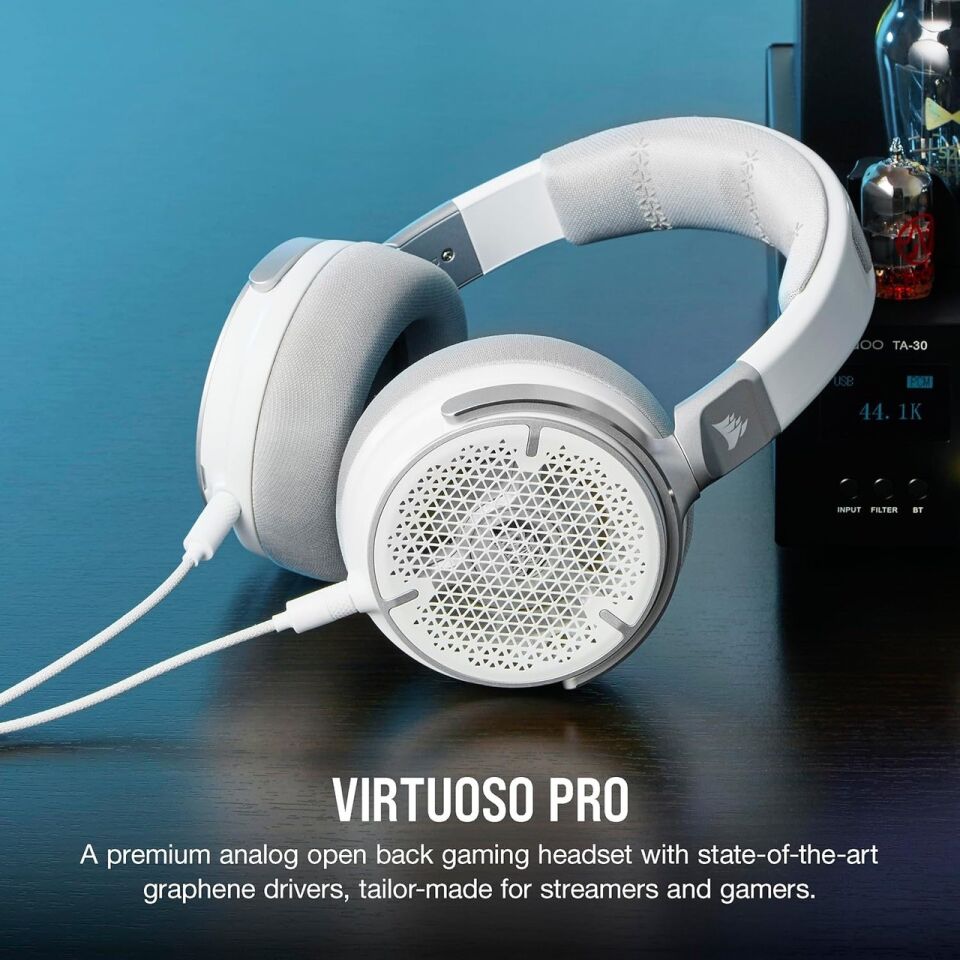 Corsair Virtuoso Pro Open Back Açık Arkalı Streaming/gaming Headset Carbon /beyaz Beyaz