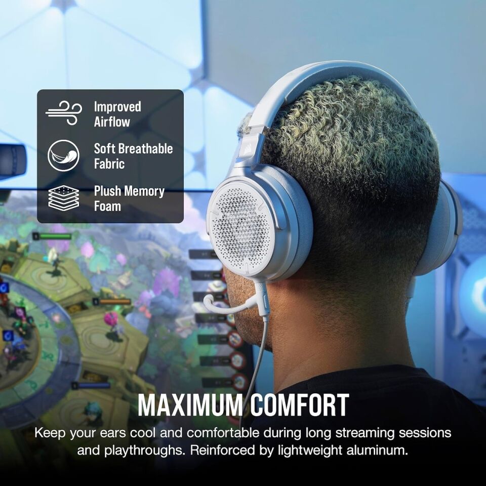 Corsair Virtuoso Pro Open Back Açık Arkalı Streaming/gaming Headset Carbon /beyaz Beyaz