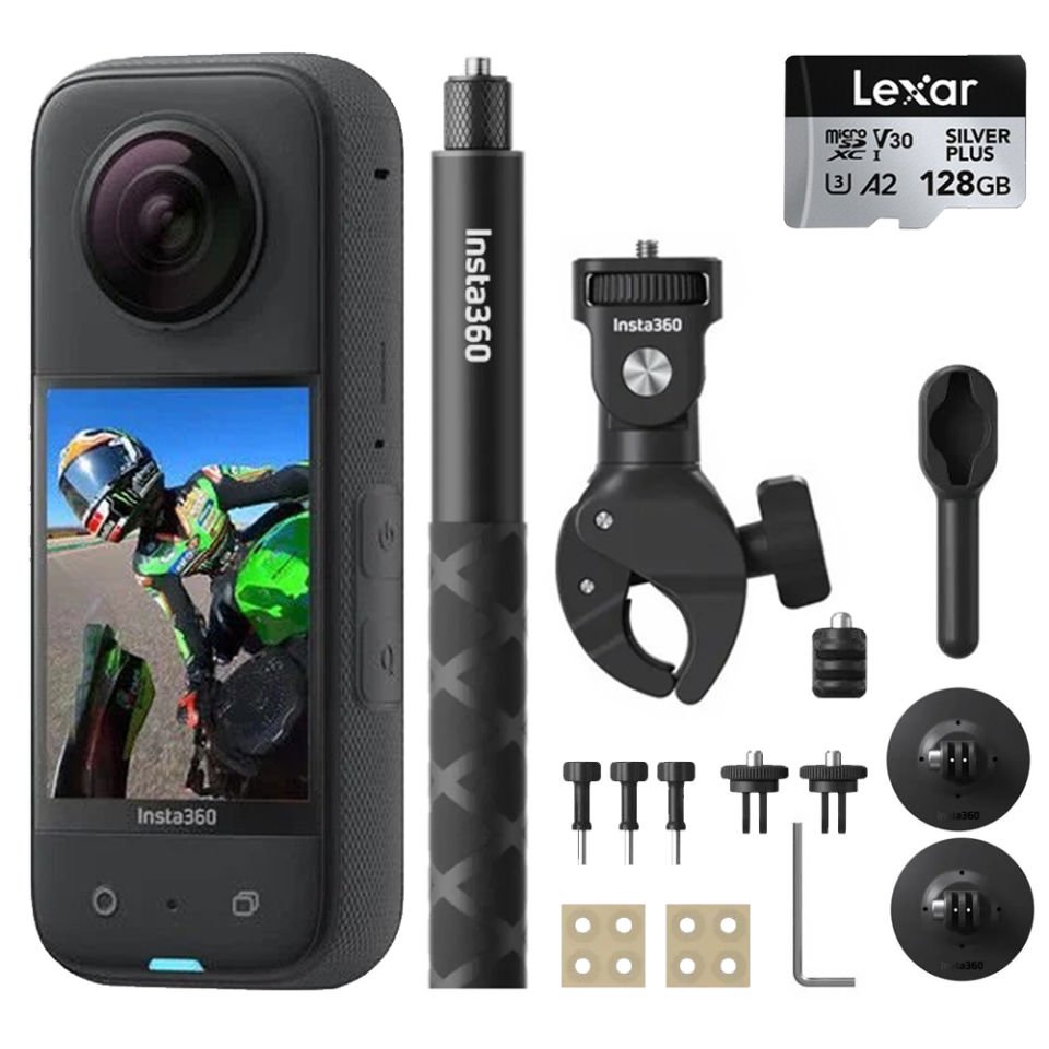 Insta360 X3 Motorsiklet Kiti + 128GB Hafıza Kartı