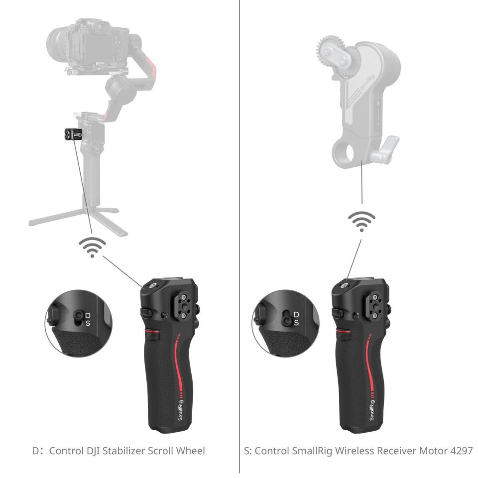 SmallRig 4329 DJI RS Serisi  için  Kablosuz Kontrol   Sapı