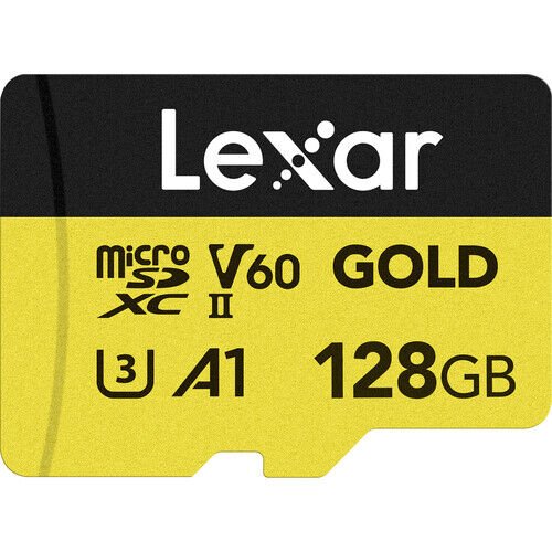 Lexar 128GB 280 MB/s UHS-II V60 microSD Hafız Kartı (Gold Serisi)