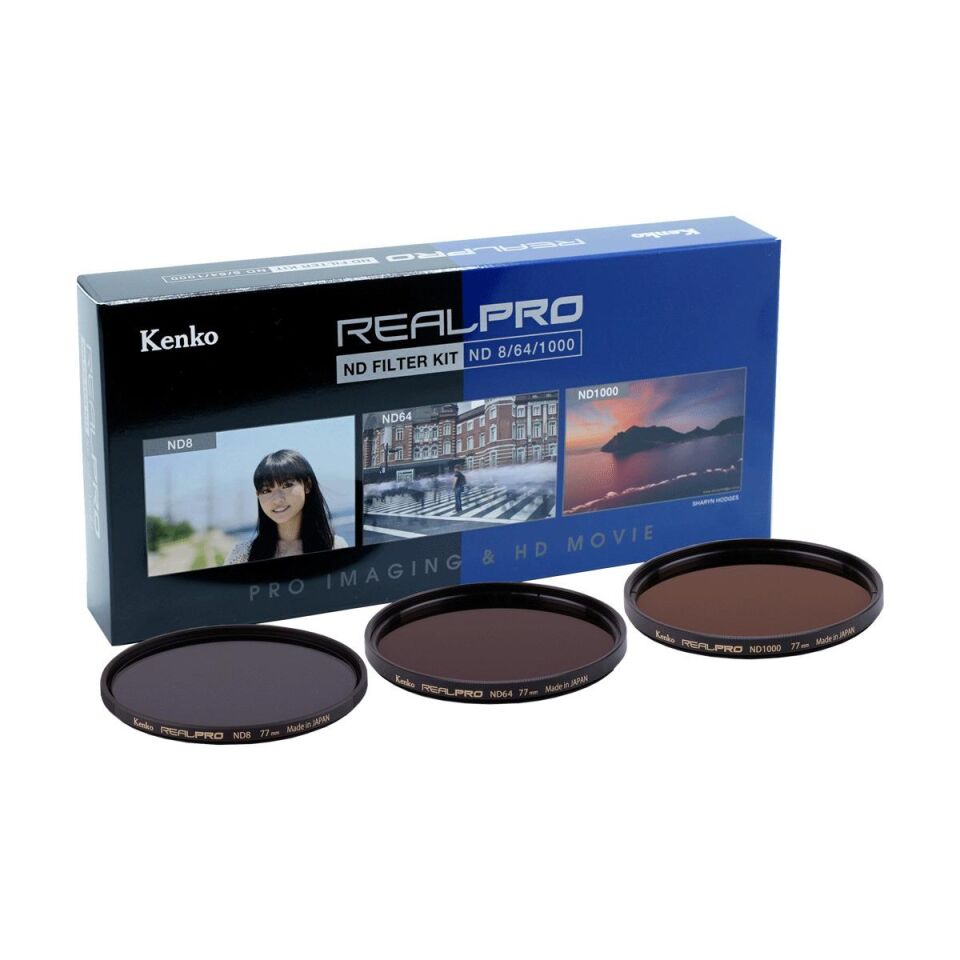 Kenko 82 mm Real Pro ND Filtre Seti (ND8, ND64, ND1000)