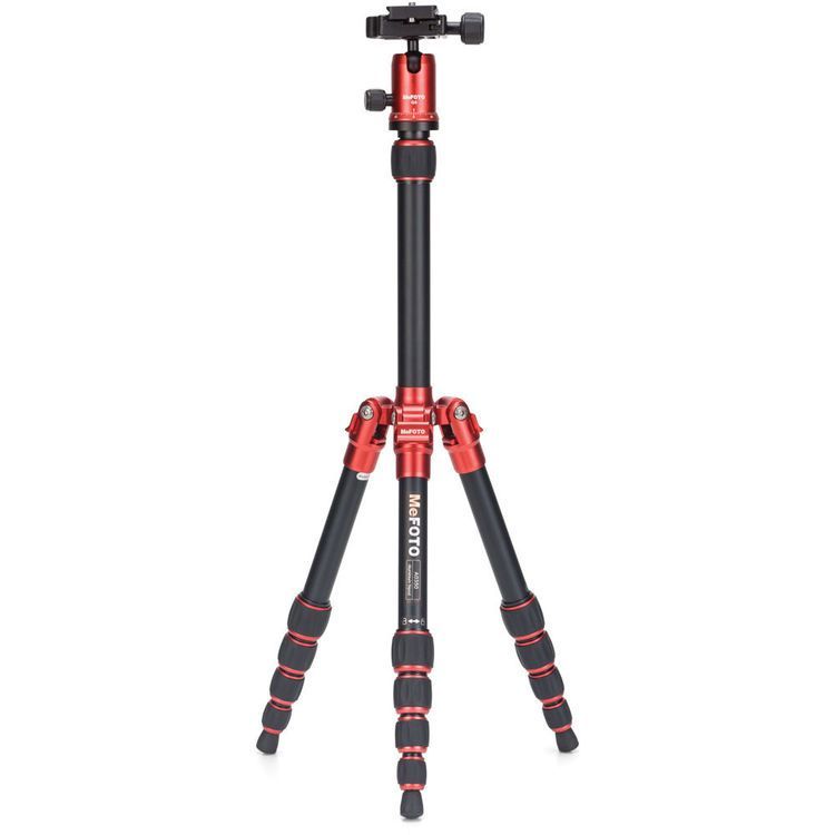 Benro MeFOTO A0350Q0 BackPacker Travel Tripod Kırmızı