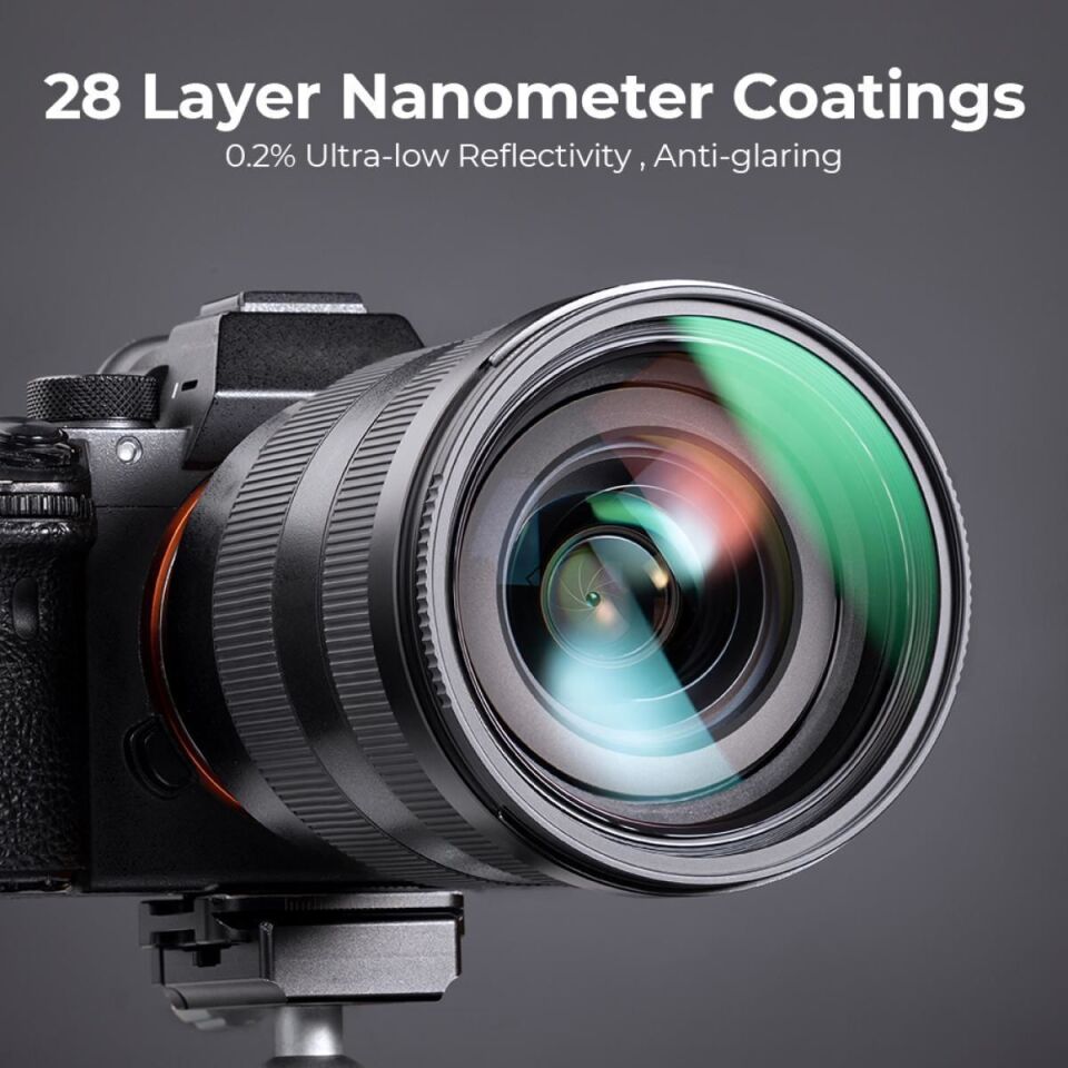 K&F Concept 39mm NANO-X MCR MC-UV 28 Çok Katmanlı Kaplamaya sahip Koruma Filtresi 8K Ultra HD