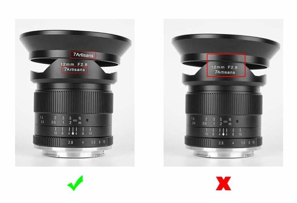 7artisans 12mm F2.8 Lens için Filtre Adaptörü 77mm
