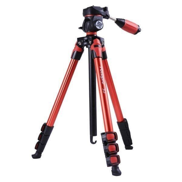 Fotopro S3 Profesyonel Tripod (Kırmızı & Siyah)