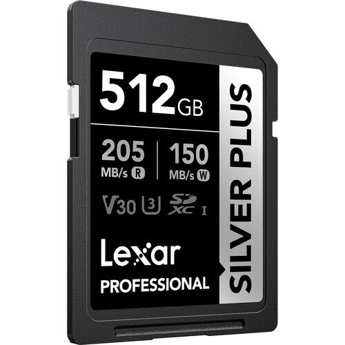 Lexar 512GB Profesyonel Silver Plus UHS-I SD Hafıza Kartı