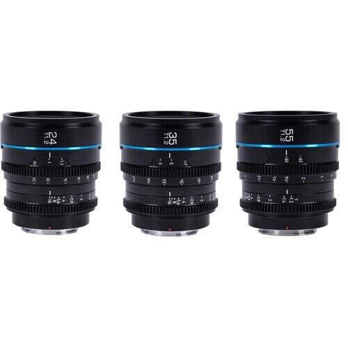 Sirui Night Walker T1.2 S35 Sony E Mount Cine Prime 3'lü Lens Kit