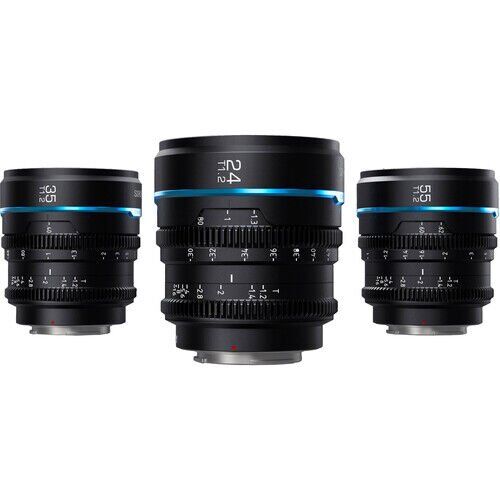 Sirui Night Walker T1.2 S35 Sony E Mount Cine Prime 3'lü Lens Kit