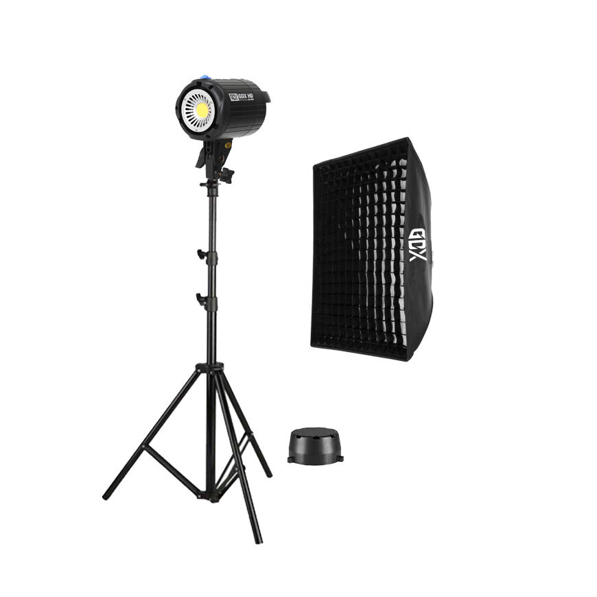 GDX HD-100W Led Video Işığı Full Set (80x120 Softbox + 260cm Işık Ayağı)
