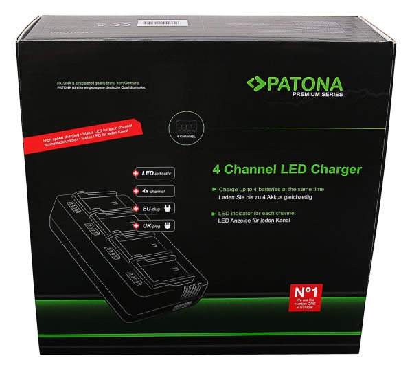 Patona 1694 BP-A60 Canon Premium 4'lü Şarj Cihazı