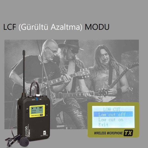 Lensgo LWM-328C Kablosuz Tekli Yaka Mikrofonu Seti