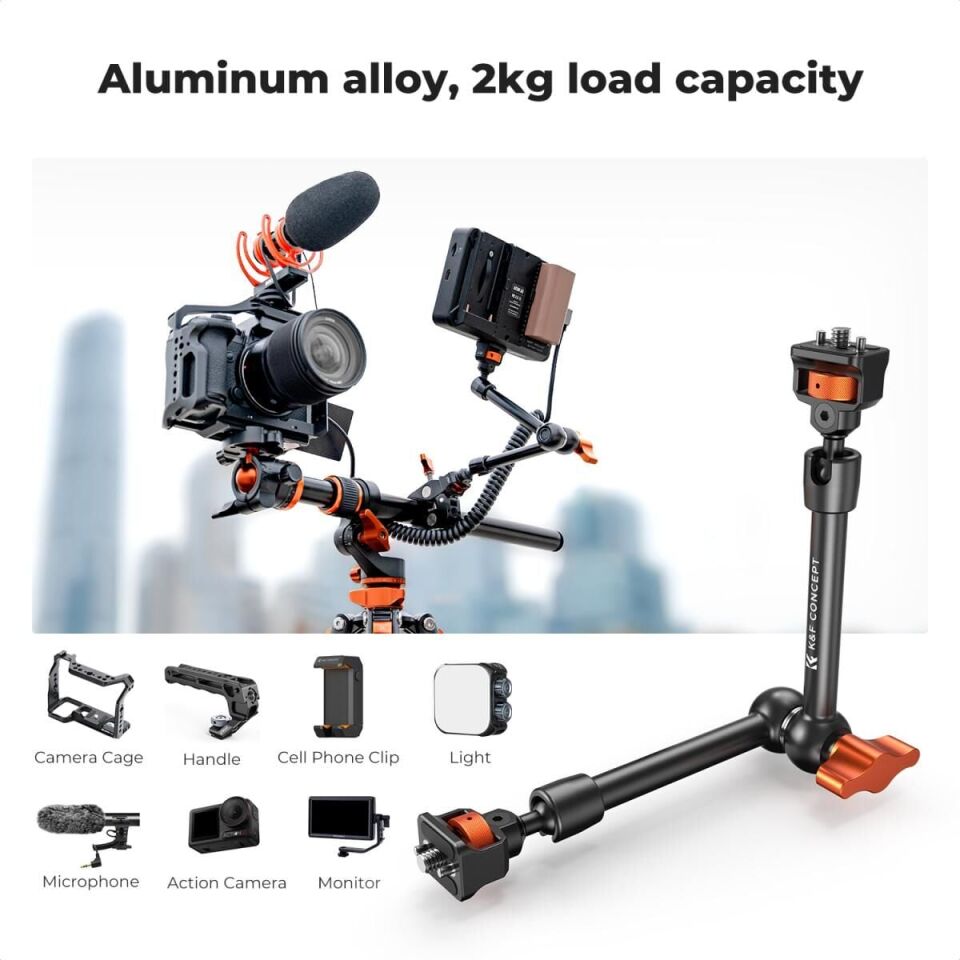 K&F Concept Magic Arm with Super Clamp (11 inç)